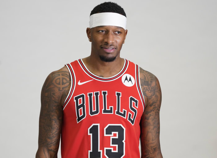 Chicago Bulls forward Torrey Craig (13) during Chicago Bulls Media Day at Advocate Center